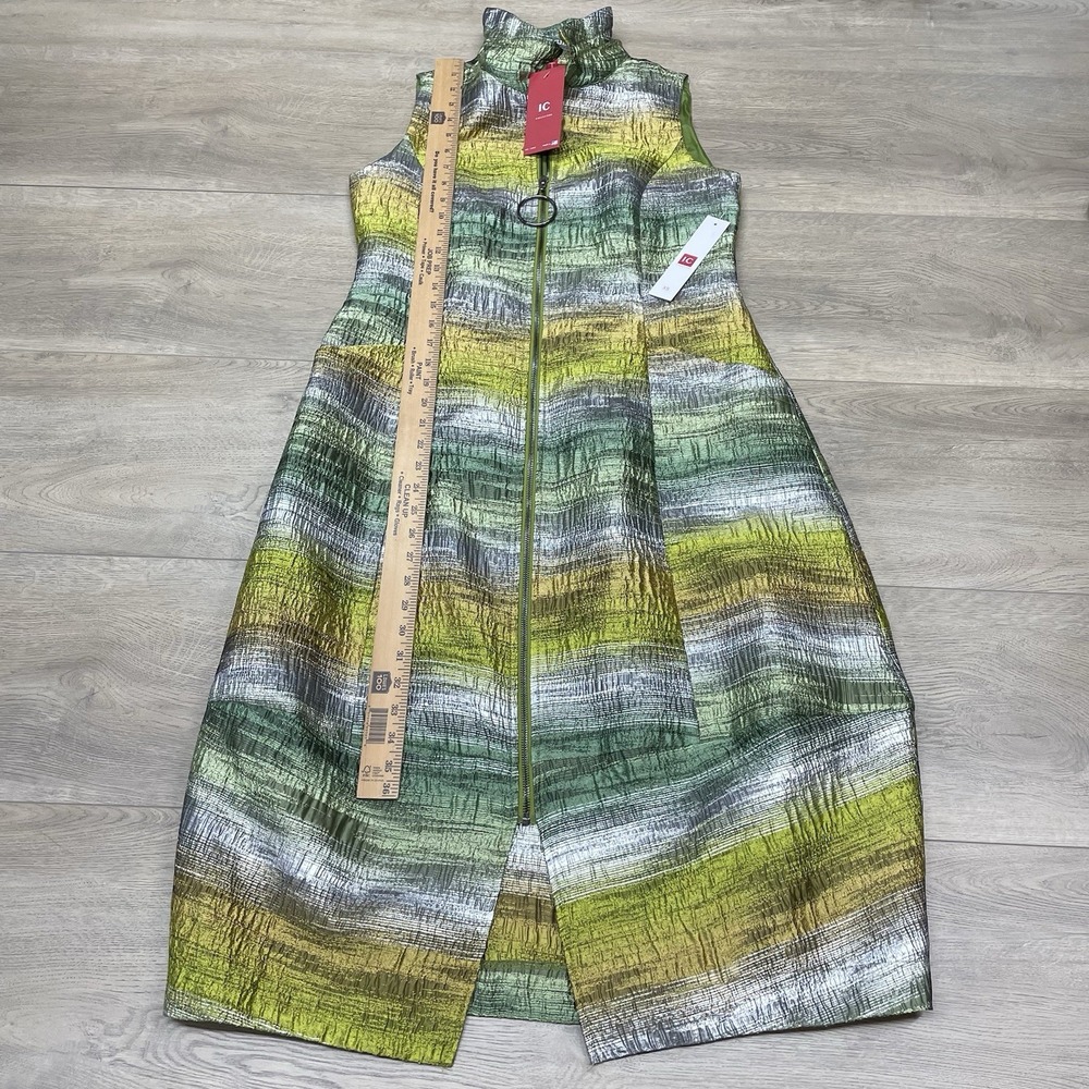 NWT IC Collection Sleeveless Zip Front Dress Women Sz XS Formal Career - Picture 4 of 10